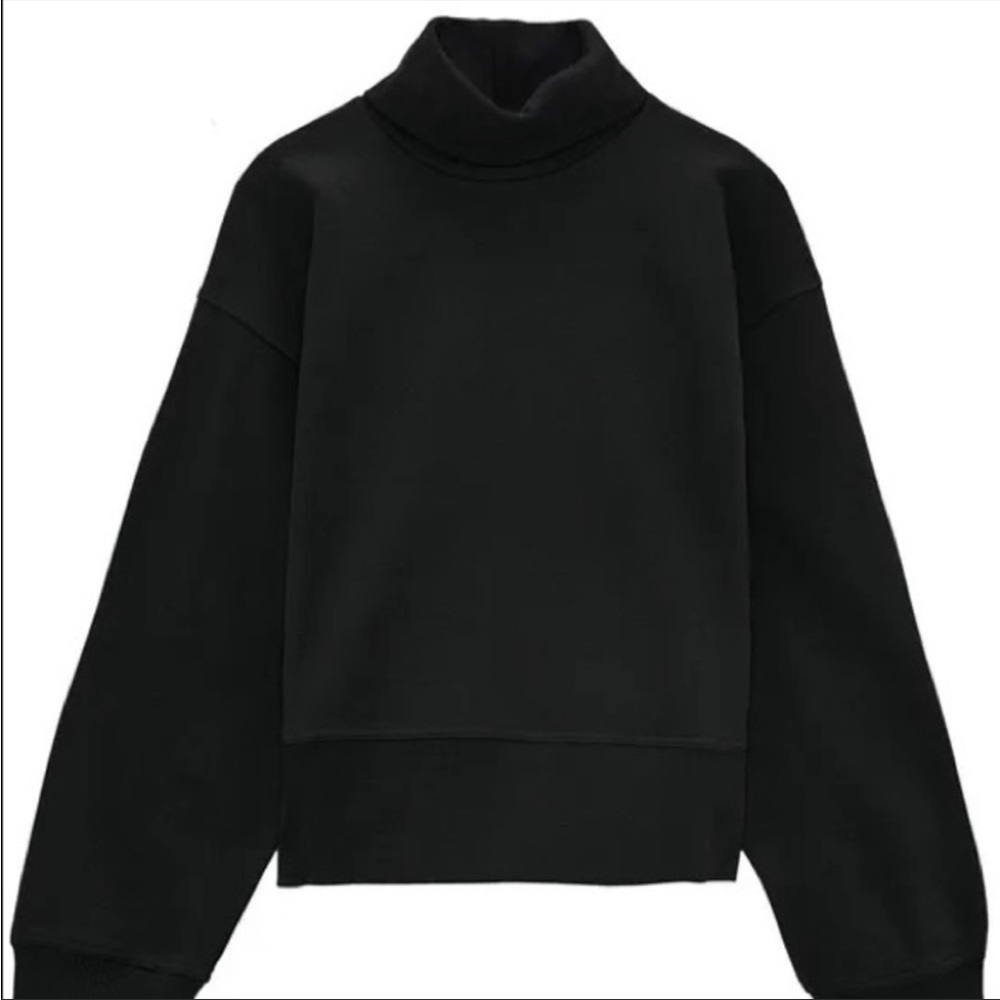 ZARA black high neck sweatshirt
